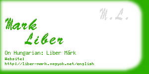 mark liber business card